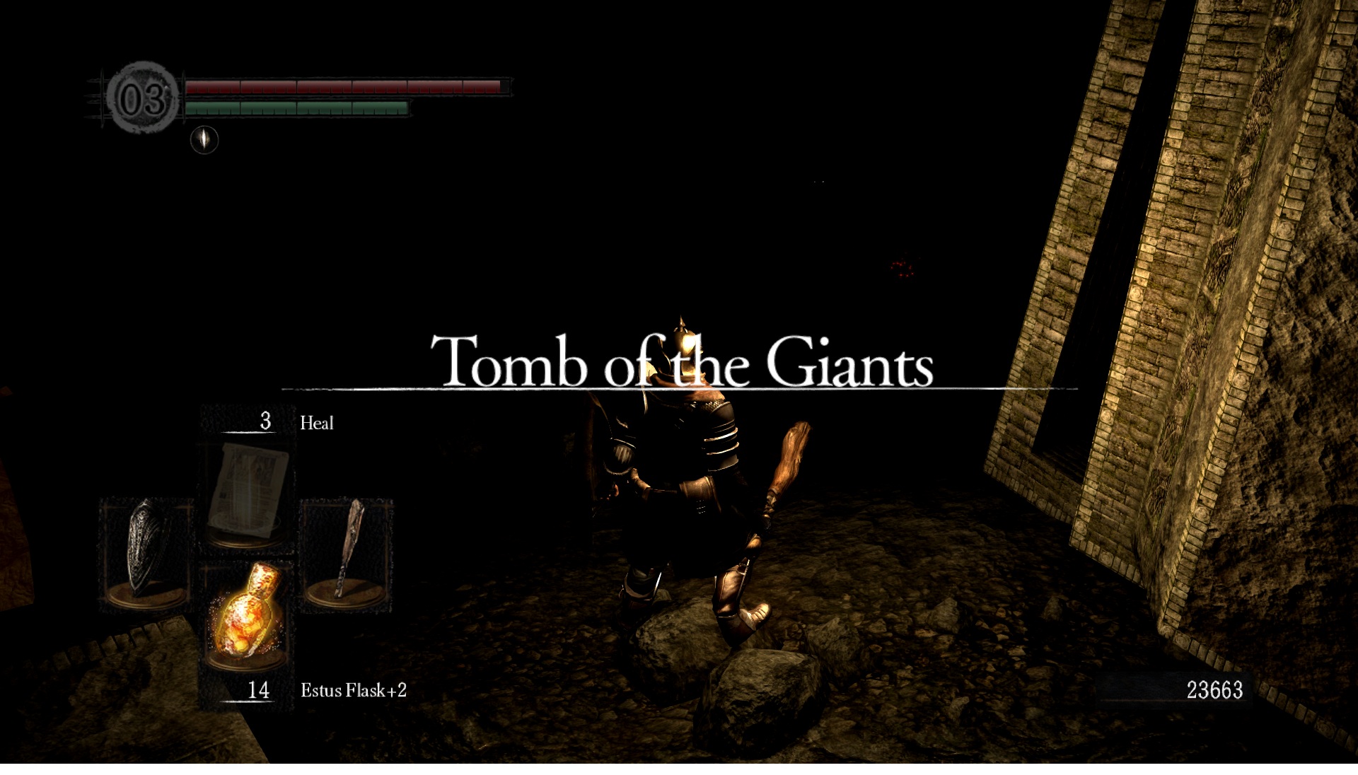 dark souls tomb of the giants light